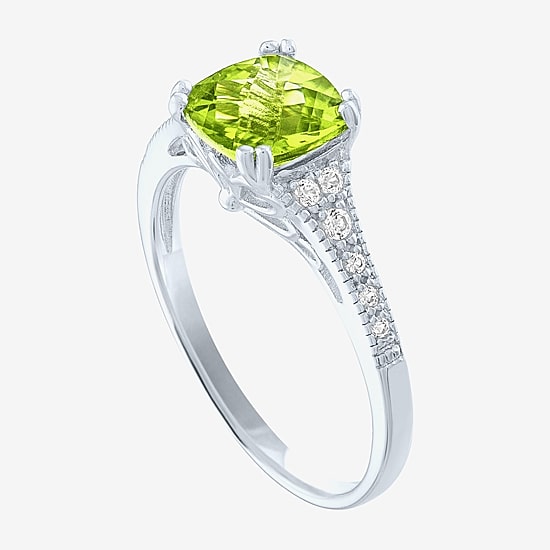 Gemstone Sterling Silver Cushion Cocktail Ring