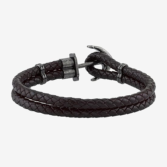 Mens Stainless Steel Wrap Bracelet
