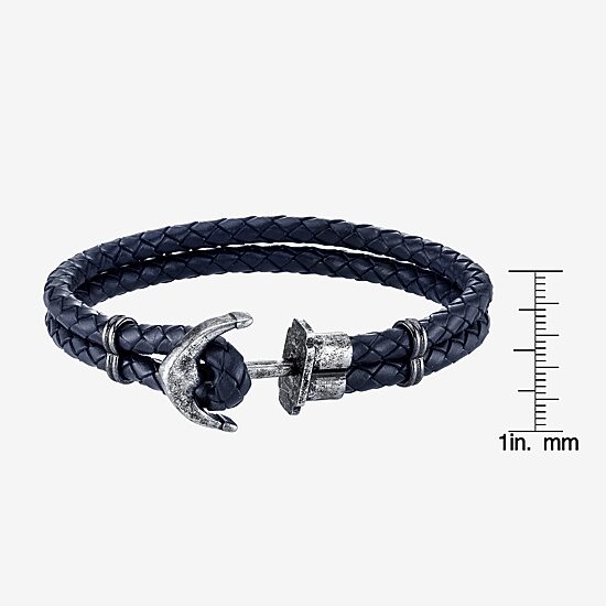 Mens Stainless Steel Cord Bracelet