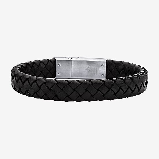 Mens Stainless Steel Cord Bracelet