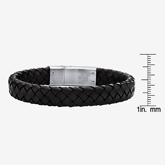 Mens Stainless Steel Cord Bracelet