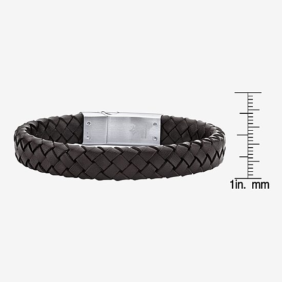 Mens Stainless Steel Cord Bracelet