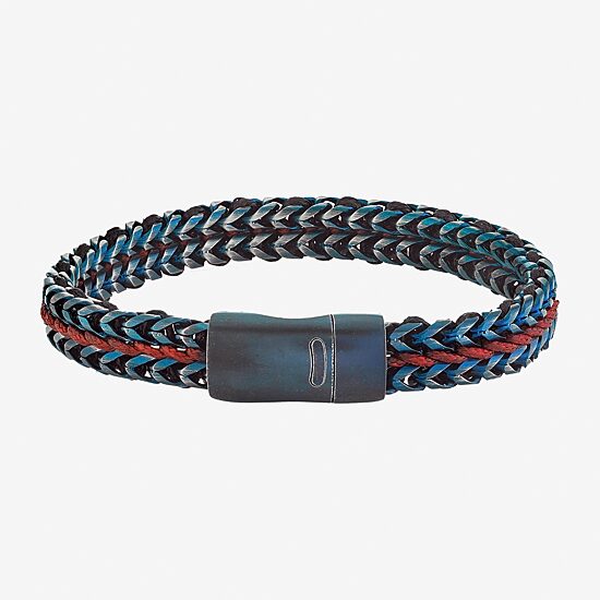 Mens Stainless Steel Cord Bracelet