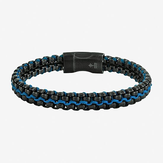 Mens Stainless Steel Cord Bracelet
