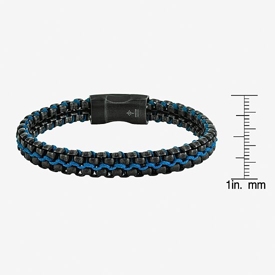 Mens Stainless Steel Cord Bracelet