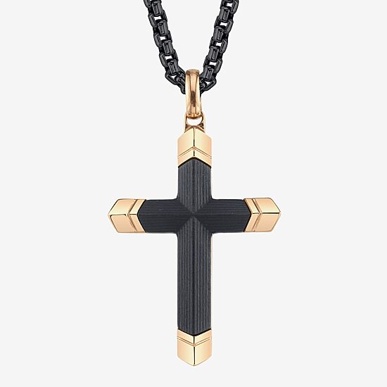 Mens Stainless Steel 24 Inch Pendant Necklace