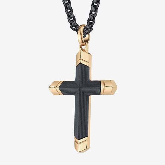 Mens Stainless Steel 24 Inch Pendant Necklace