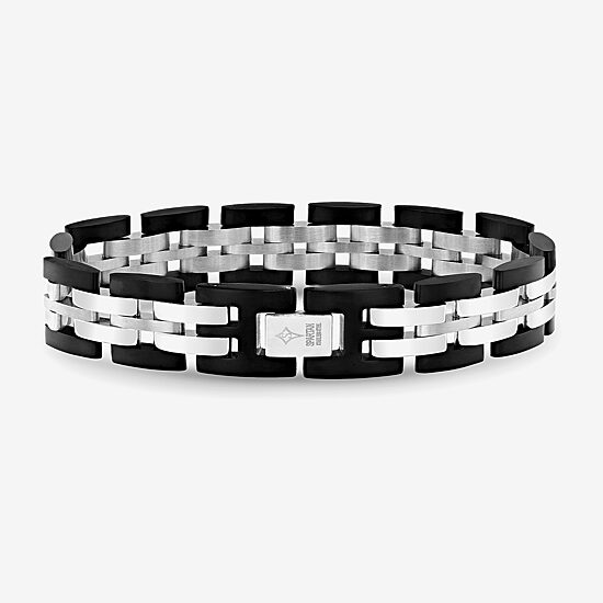 8 1/2 Inch Mens Stainless Steel 8 1/2 Inch Solid Link Chain Bracelet