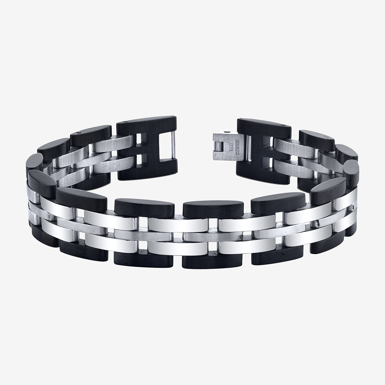 8 1/2 Inch Mens Stainless Steel 8 1/2 Inch Solid Link Chain Bracelet
