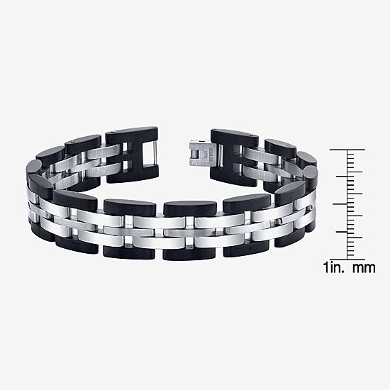 8 1/2 Inch Mens Stainless Steel 8 1/2 Inch Solid Link Chain Bracelet