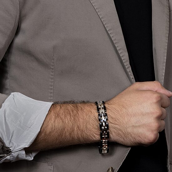 8 1/2 Inch Mens Stainless Steel 8 1/2 Inch Solid Link Chain Bracelet