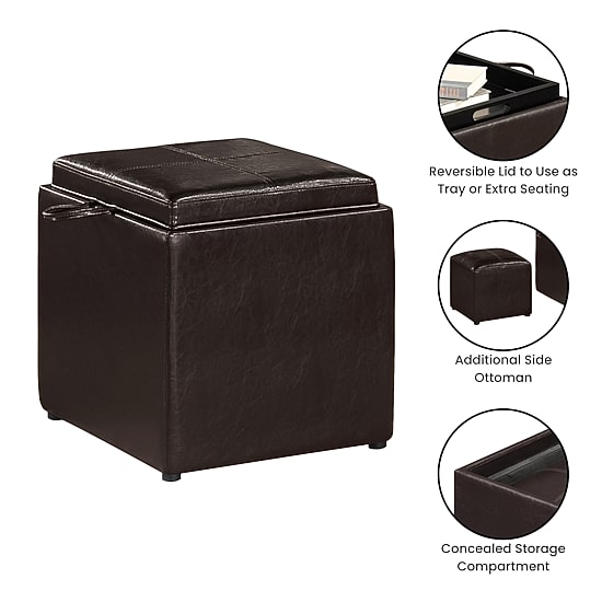 Convenience Concepts Designs4comfort Cushioned Ottoman