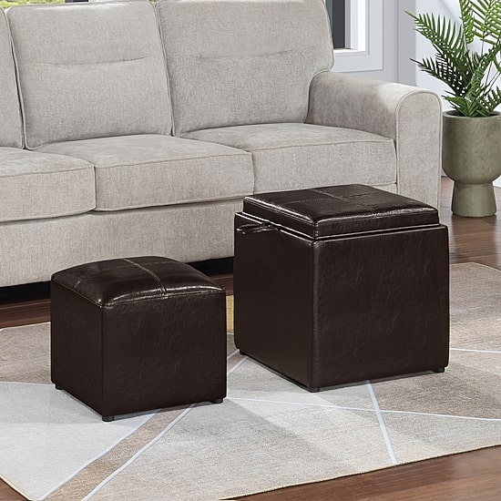 Convenience Concepts Designs4comfort Cushioned Ottoman
