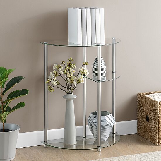 Convenience Concepts Designs2go Living Room Collection Glass Console Table