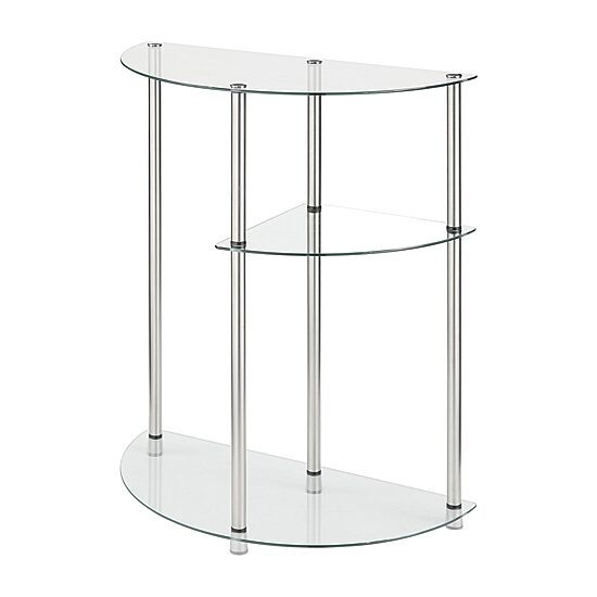 Convenience Concepts Designs2go Living Room Collection Glass Console Table