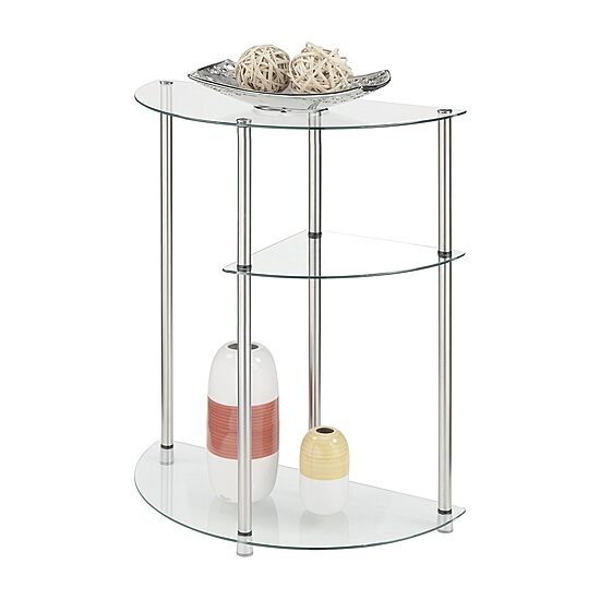 Convenience Concepts Designs2go Living Room Collection Glass Console Table