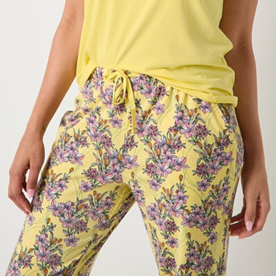 Liz Claiborne Womens Short Sleeve 2-pc. Pajama Set