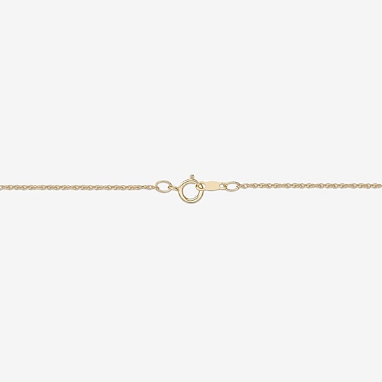 Initial Womens 1/10 CT. T.W. Natural White Diamond 10K Gold 18 Inch Pendant Necklace