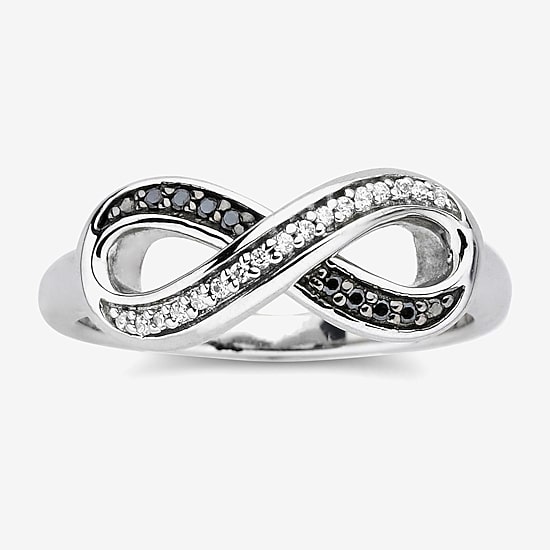 Infinite Promise 1/10 CT.T.W. Color-Enhanced Black & Natural White Diamond Ring
