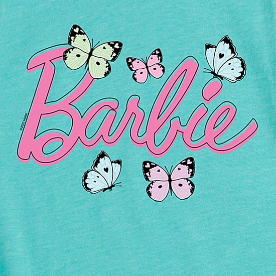 Big Kid Girls Round Neck Short Sleeve Classic Fit Barbie Graphic T-Shirt
