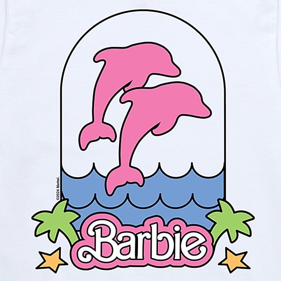 Big Kid Girls Crew Neck Short Sleeve Classic Fit Barbie Graphic T-Shirt