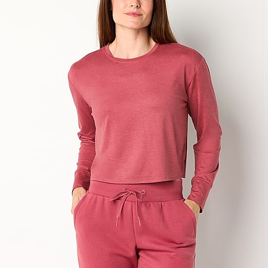 Xersion Womens Everyday Crew Neck Long Sleeve T-Shirt