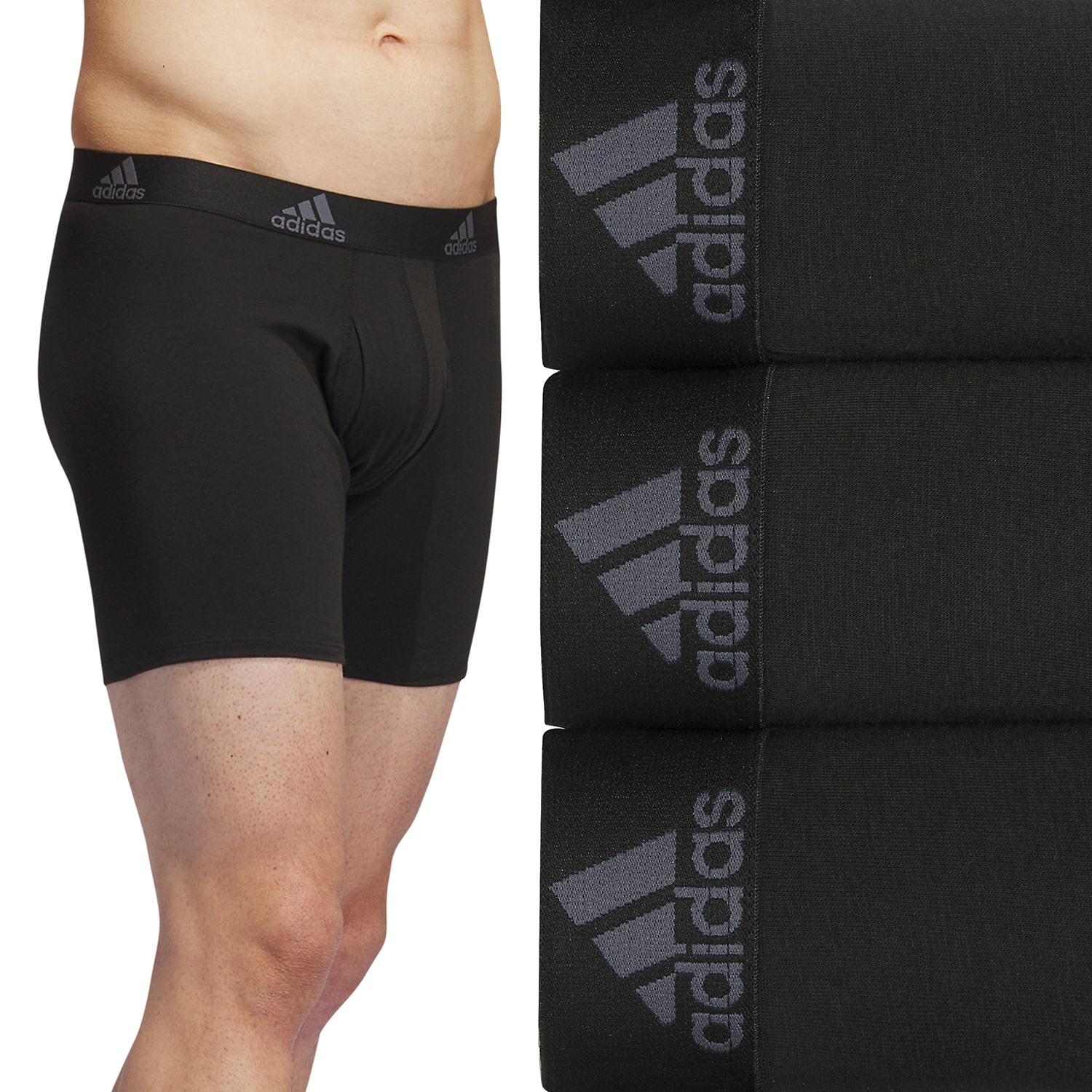 adidas Stretch Cotton Mens Big and Tall 3 Pack Boxer Briefs 5157981a