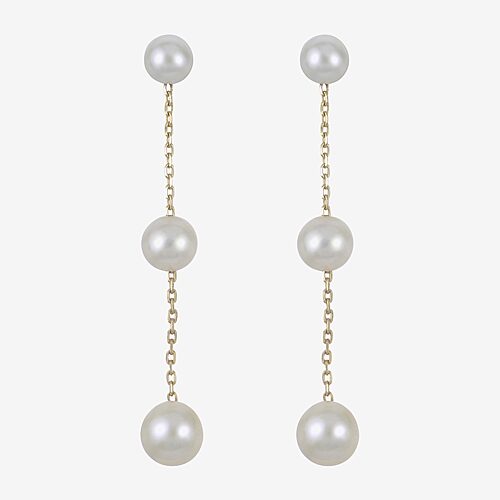 Cultured Freshwater Pearl Sterling Silver Earrings, One Size
