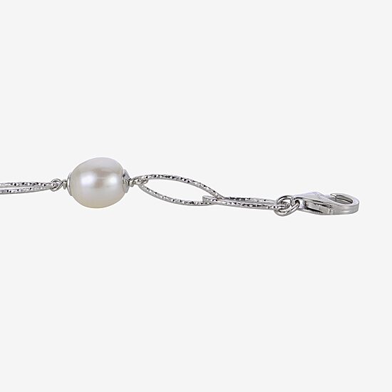 8.5-9Mm Cultured Freshwater Pearl Sterling Silver Bracelet