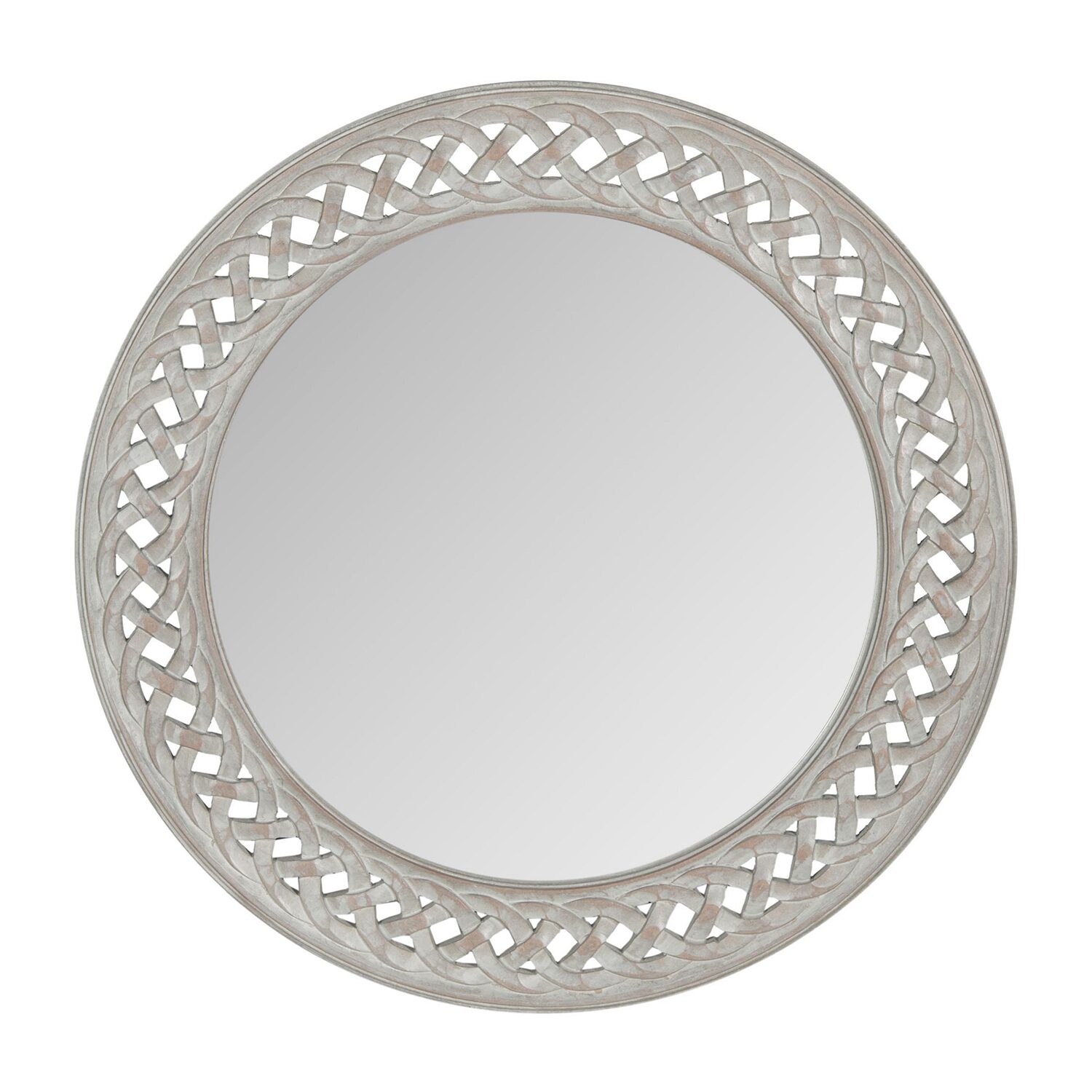 Safavieh 24" X 24" Braided Chain Wall Mount Round Wall Mirror
