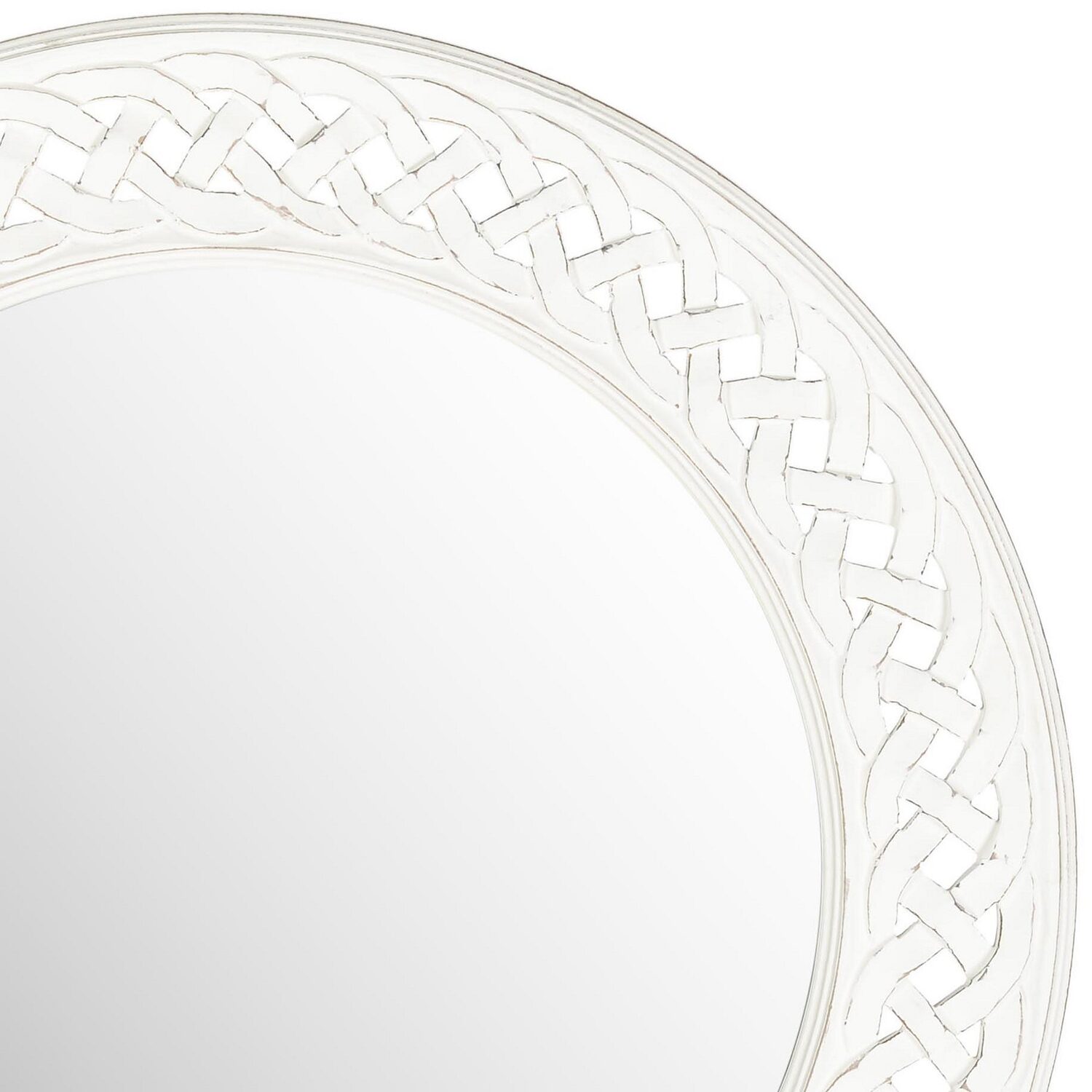 Safavieh 24" X 24" Braided Chain Wall Mount Round Wall Mirror