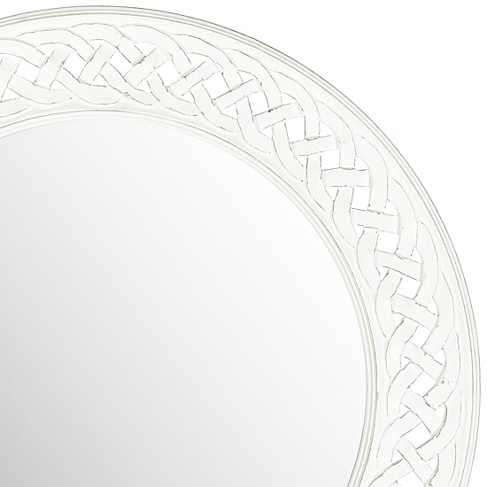 Safavieh 24" X 24" Braided Chain Wall Mount Round Wall Mirror