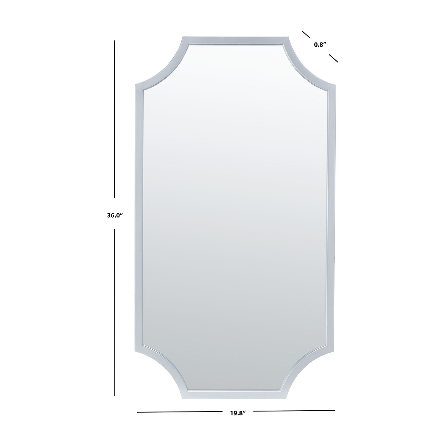 Safavieh 19.75 X 36 Elenin Wall Mount Wall Mirror