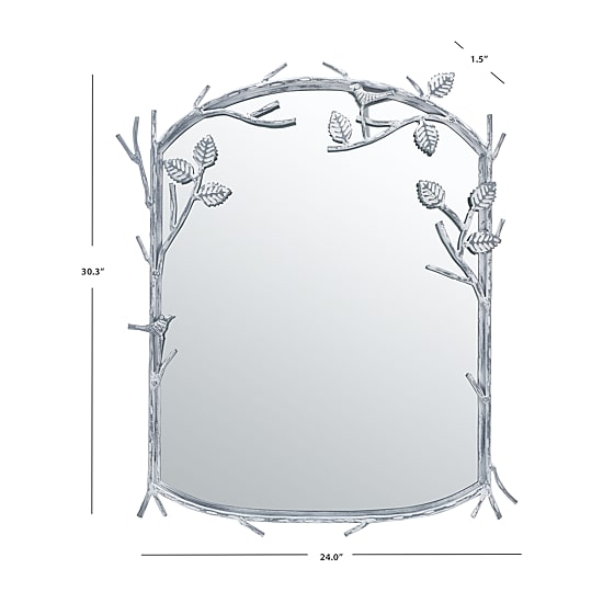 Safavieh 24" X 30.25" Silver Fayth Wall Mount Wall Mirror