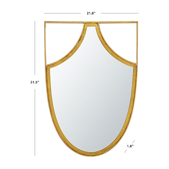 Safavieh 21.75" X 31.5" Gold Tyne Wall Mount Wall Mirror