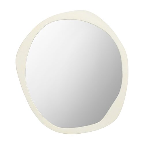 Safavieh 29" X 30" White Round Rafla Wall Mount Round Wall Mirror, One Size, White