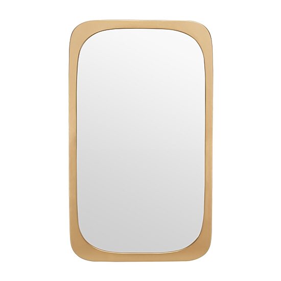 Safavieh 21" X 36" Gold Bramwell Wall Mount Rectangular Wall Mirror