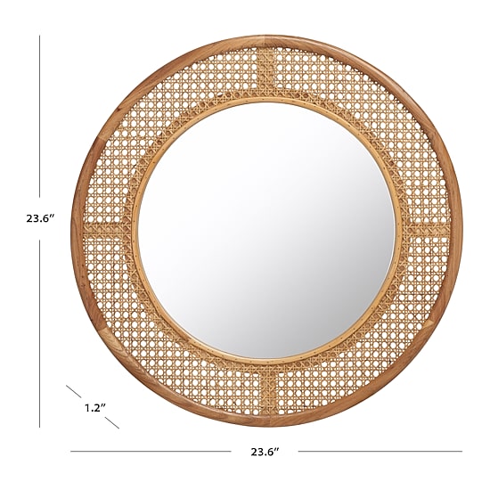 Safavieh 23.6" X 23.6" Byleth Wall Mount Round Wall Mirror