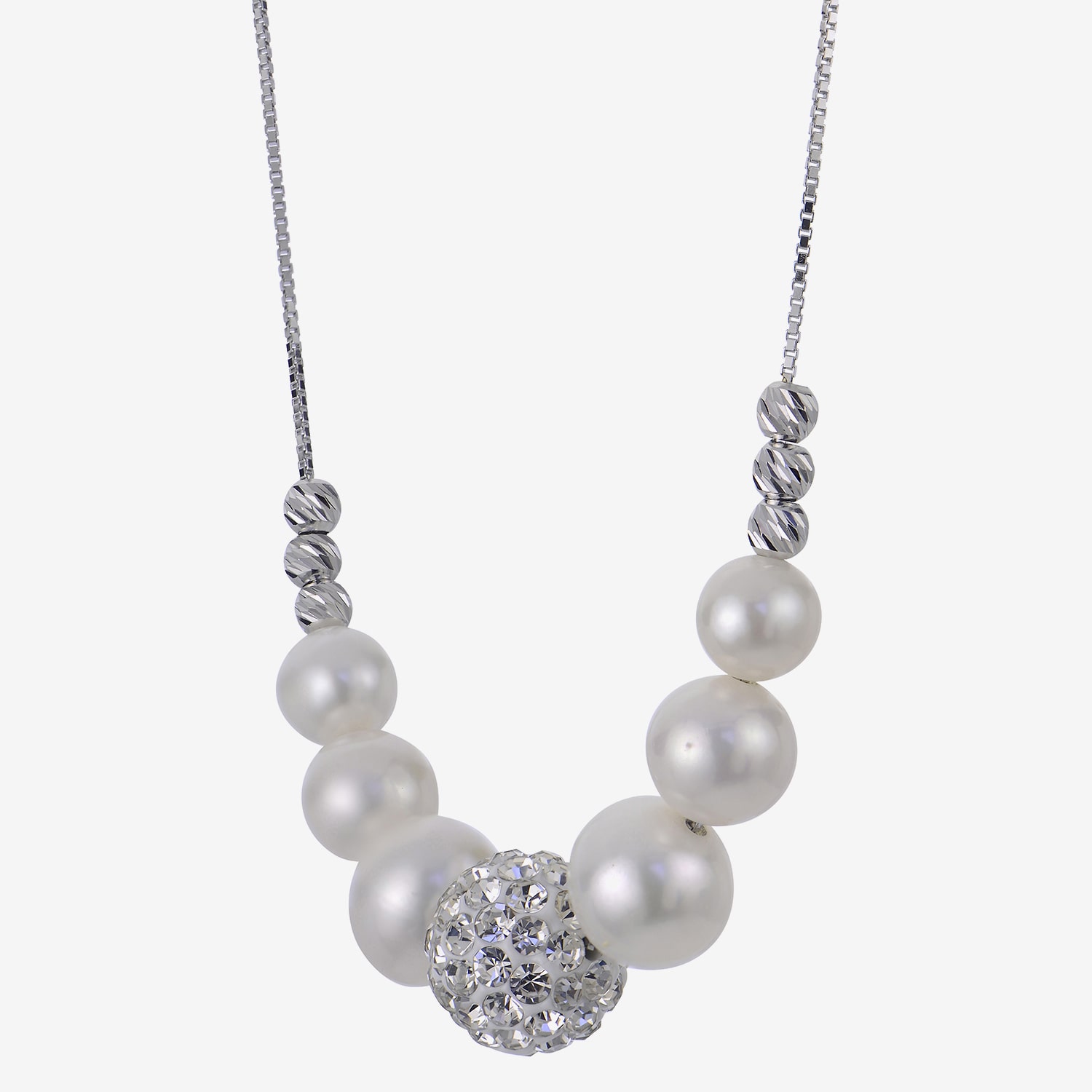 Womens White Cultured Freshwater Pearl Sterling Silver Inch Pendant Necklace