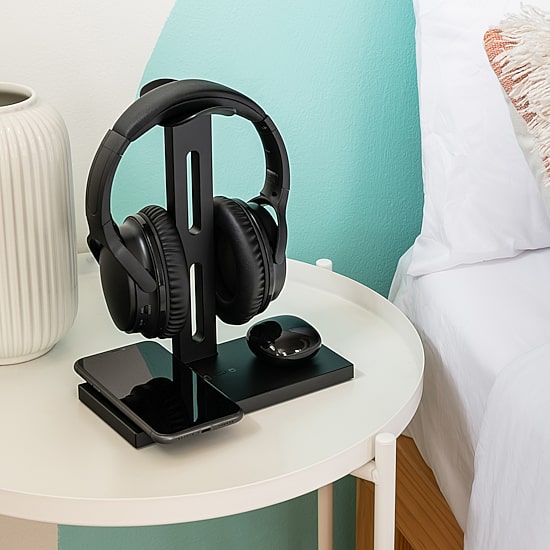 iLive 5-In-1 Headphone Stand And Wireless Charging Station