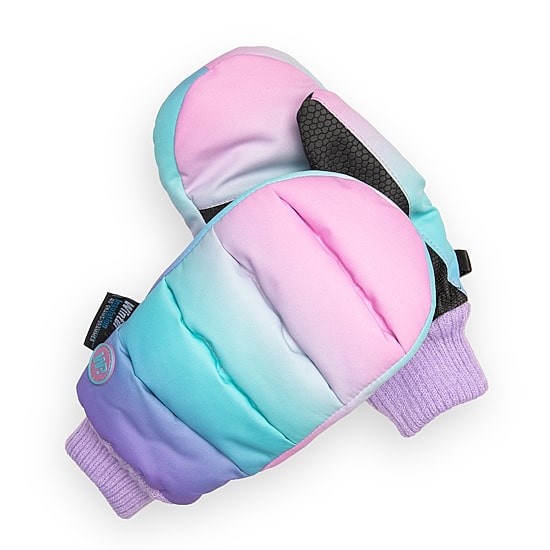 WinterProof Puffer Style Extra Filling For Warmth Toddler Girls Mittens