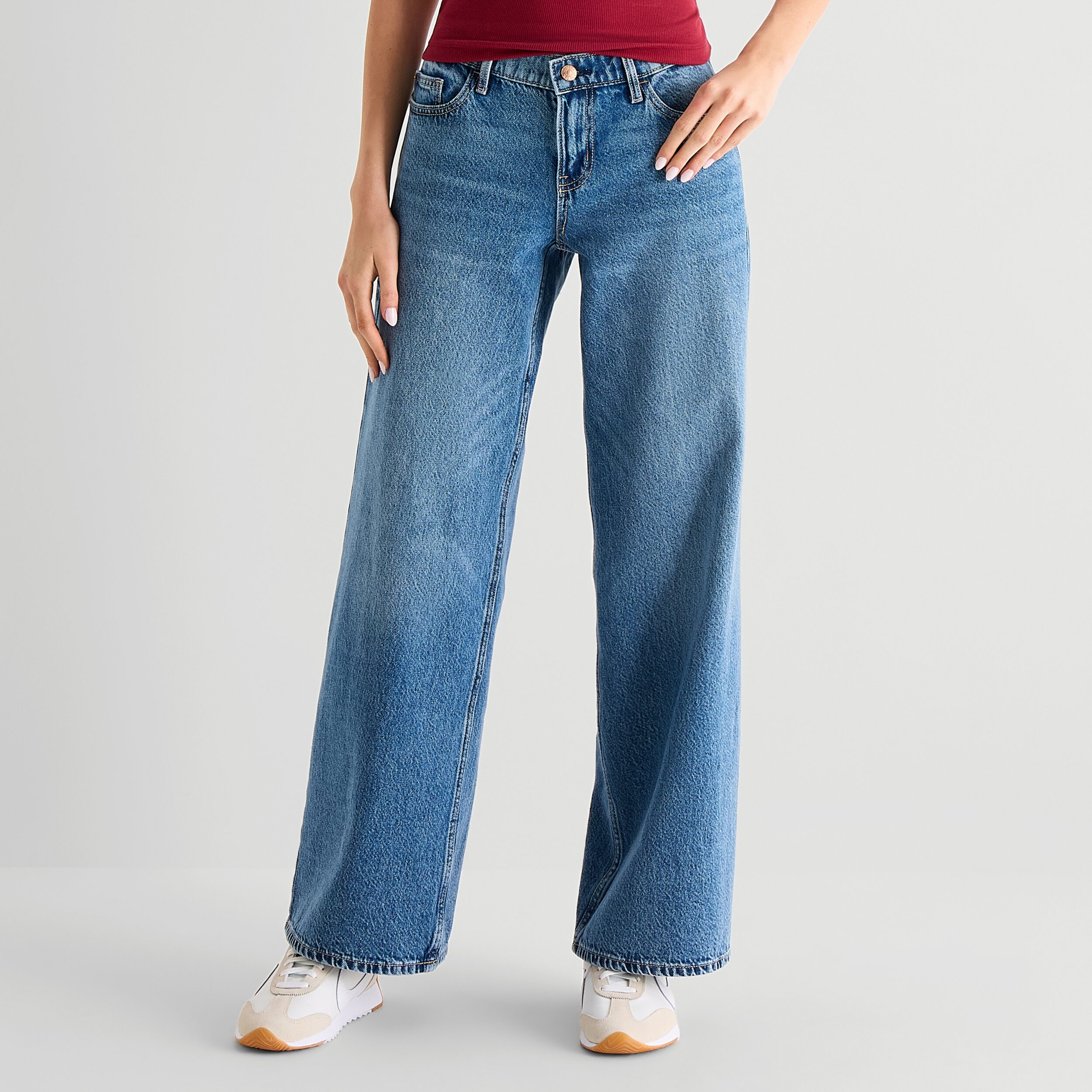 Arizona Womens Juniors Baggy Fit Jean