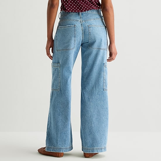 Arizona Womens Juniors Short Low Rise Baggy Fit Jean