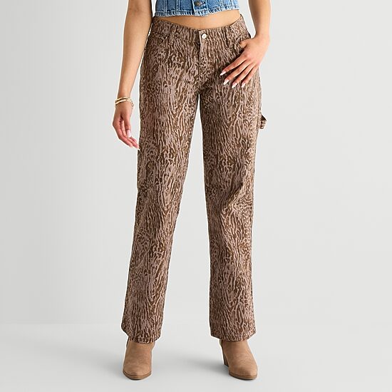 Arizona Womens Juniors Straight Leg Jean