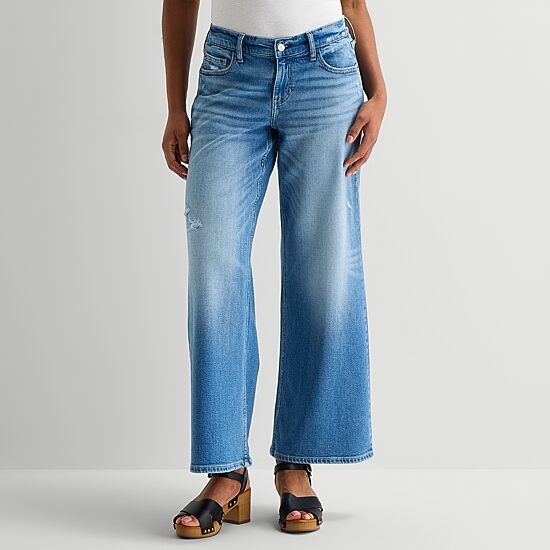Arizona Curvy Womens Juniors Low Rise Curvy Fit Jean