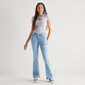 Arizona Womens Juniors Low Rise Bootcut Jean