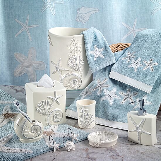 Avanti Sequin Shell Bath Collection