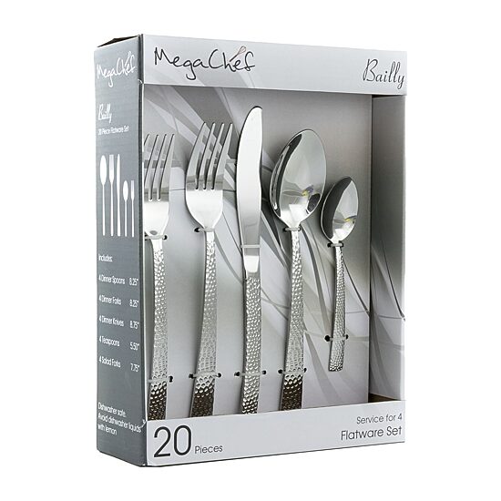 MegaChef Baily 20-pc. 18/10 Stainless Steel Flatware Set