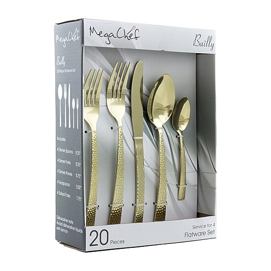 MegaChef Baily 20-pc. 18/10 Stainless Steel Flatware Set