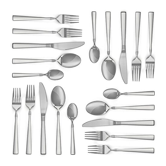 MegaChef Cravat 20-pc. 18/10 Stainless Steel Flatware Set